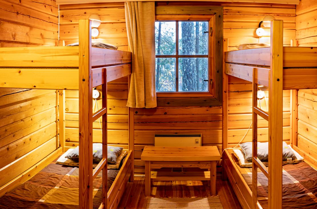 Petkeljärven retkeilykeskuksen majoitushuone, Ilomantsi