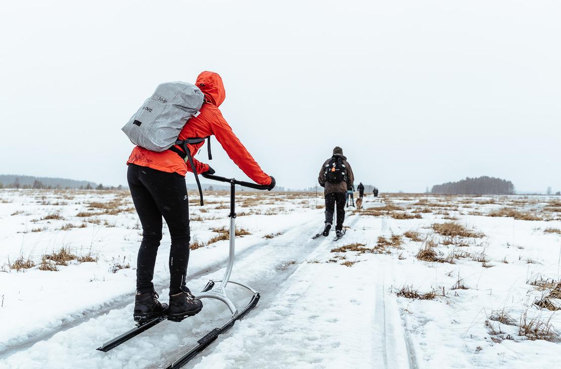 Kickspark-potkuri on oivallinen kulkupeli talvisissa olosuhteissa.